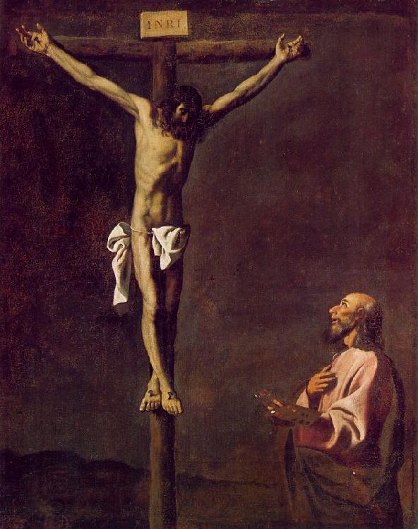 Francisco de Zurbaran Saint Luke as a Painter before Christ on the Cross China oil painting art